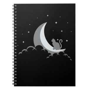 Caderno Espiral Moon Espiritual Gótico Crescente Pastel Wicca