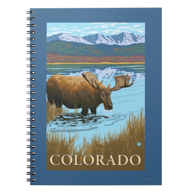 Caderno Espiral Moose DrinkingColorado (Frente)