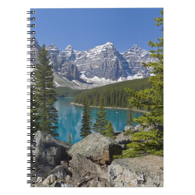 Caderno Espiral Moraine Lake, Canadian Rockies, Alberta, Canadá (Frente)
