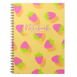 Caderno Espiral Morango Amarelo