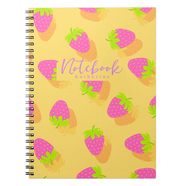 Caderno Espiral Morango Amarelo (Frente)