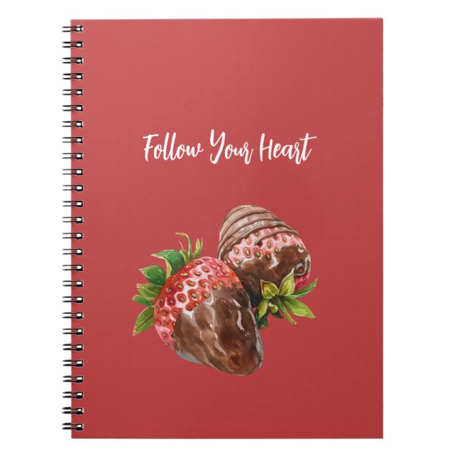 Caderno Espiral Morango Coberto de Chocolate   (Frente)