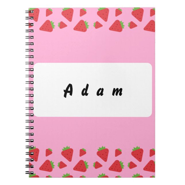 Caderno Espiral Morango Pessoal (Frente)
