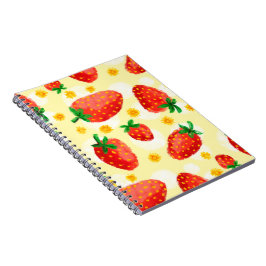 Caderno Espiral Morangos e margaridas