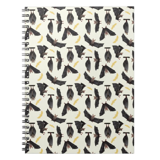 Caderno Espiral morcegos amarelos (Frente)