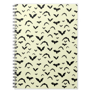 Caderno Espiral Morcegos Voadores em Amarelo