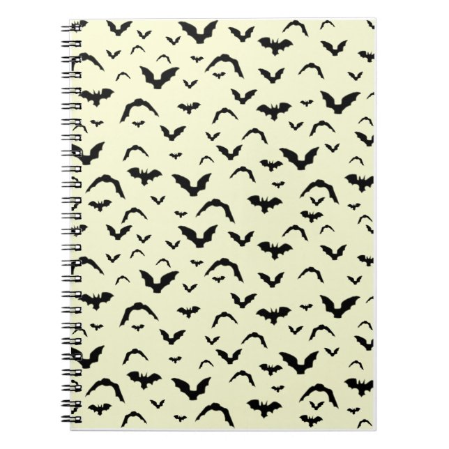 Caderno Espiral Morcegos Voadores em Amarelo (Frente)