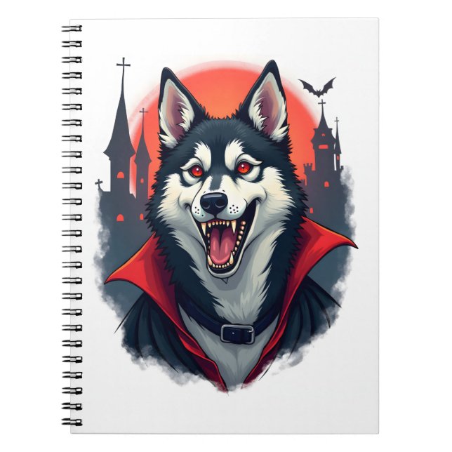 Caderno Espiral Mordida de Rouco Vampiro (Frente)