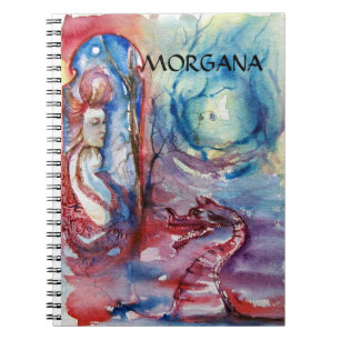 Caderno Espiral MORGANA/mágica e mistério, fantasia azul