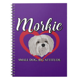 Caderno Espiral Morkie - Cachorro Pequeno, Grande Atitude - 3