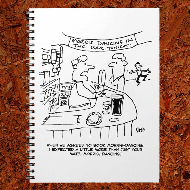 Caderno Espiral Morris Dançando em Pub. Tradicional Dança Morris (Criador carregado)
