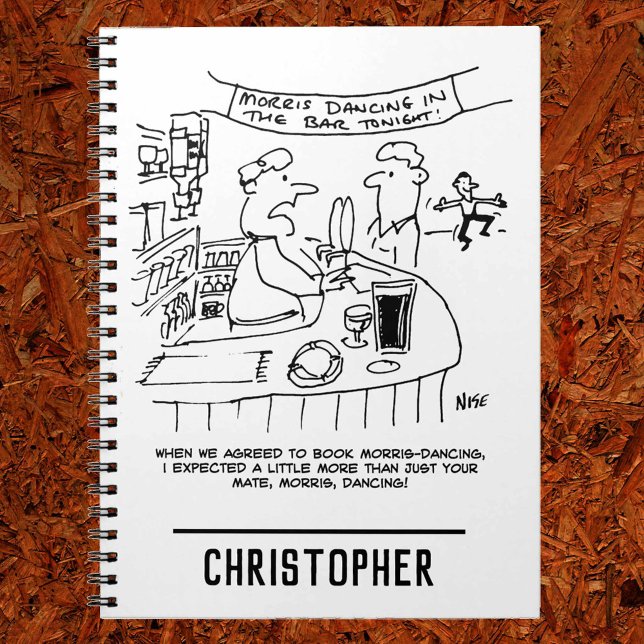 Caderno Espiral Morris Dançando em Pub. Tradicional Dança Morris (Criador carregado)