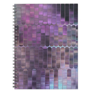 Caderno Espiral Mosaico Brilhante: Abstrato multicolor brilhante.