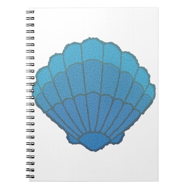 Caderno Espiral Mosaico de Seashell Azul (Frente)
