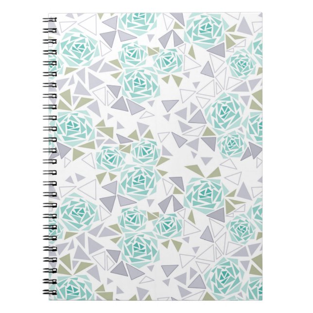 Caderno Espiral Mosaico, flores (Frente)