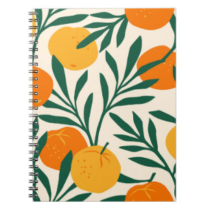 Caderno Espiral Mosaico Mandarim: Trendy Citrus Chic