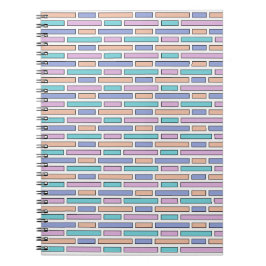 Caderno Espiral Mosaico Pastel Bricks