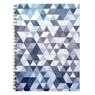 Caderno Espiral Mosaico triangular geométrico colorido: fundo abst