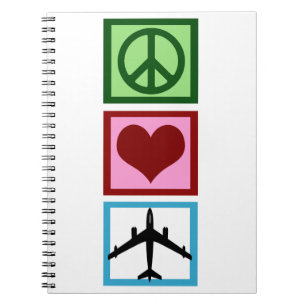 Caderno Espiral Mosca do amor da paz