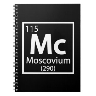 Caderno Espiral Moscou - Mesa periódica russa da ciência
