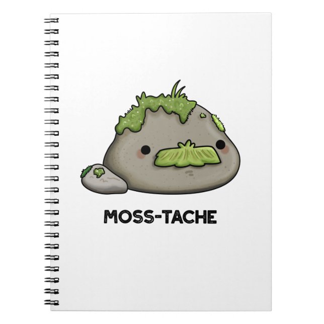 Caderno Espiral Moss-tache Bigode Engraçado Trocadilho  (Frente)