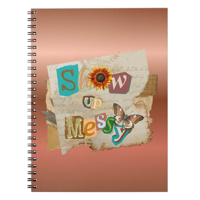 Caderno Espiral Mostrar Bloco de Notas Espiral do Boho Mensageiro (Frente)