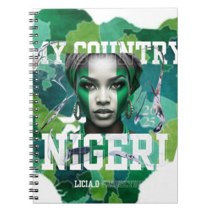Caderno Espiral Mostre seu orgulho de Naija com estilo! com lycia