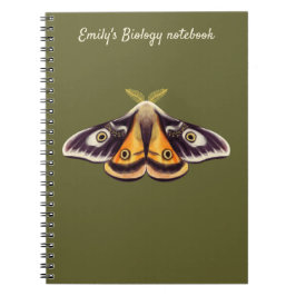 Caderno Espiral Moth Biology Insett Art Goblincore Saturnia Green