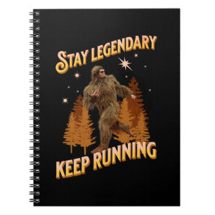 Caderno Espiral Motivação Divertida de Bigfoot Correndo