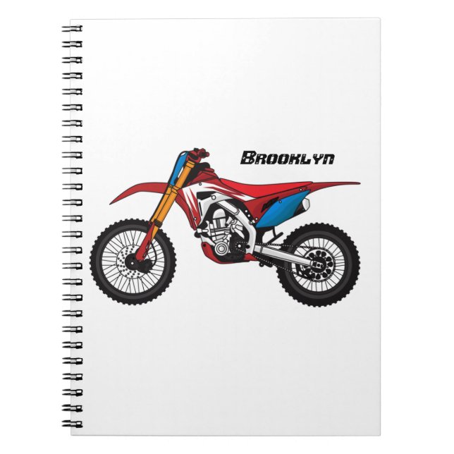 Caderno Espiral Moto de terra vermelha (Frente)