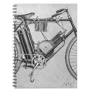 Caderno Espiral Motocicleta de Bouilly, 1895