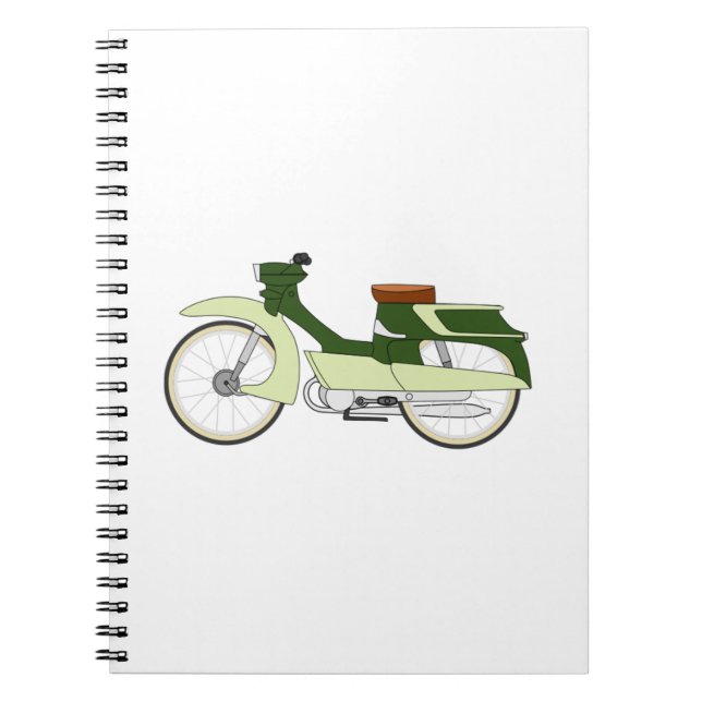 Caderno Espiral Motocicleta do vintage (Frente)