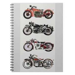 CADERNO ESPIRAL MOTOCICLETAS DO VINTAGE
