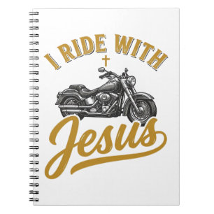 Caderno Espiral Motociclista Cristão Eu Ando Com Jesus Camisa Vint