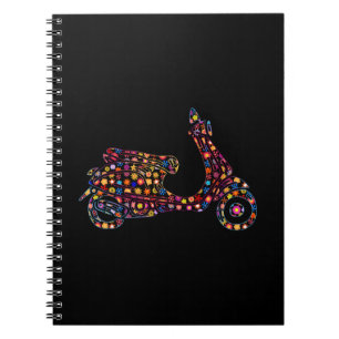 Caderno Espiral Motociclo com motor de Patinete com ventilador