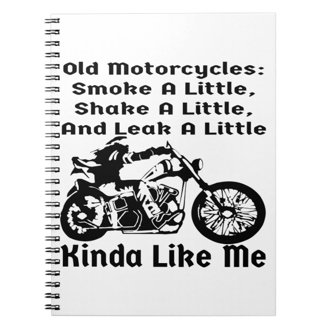 Caderno Espiral Motociclos antigos são como eu # (Frente)