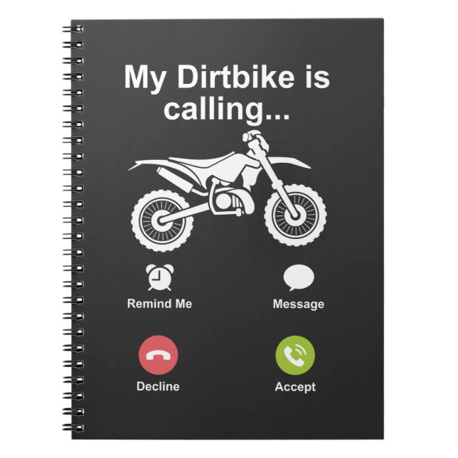 Caderno Espiral Motocross Dirt Bike Brap Off Road Dirtbike Riders (Frente)