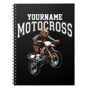 Caderno Espiral Motocross Dirt Bike Racing Personalizado