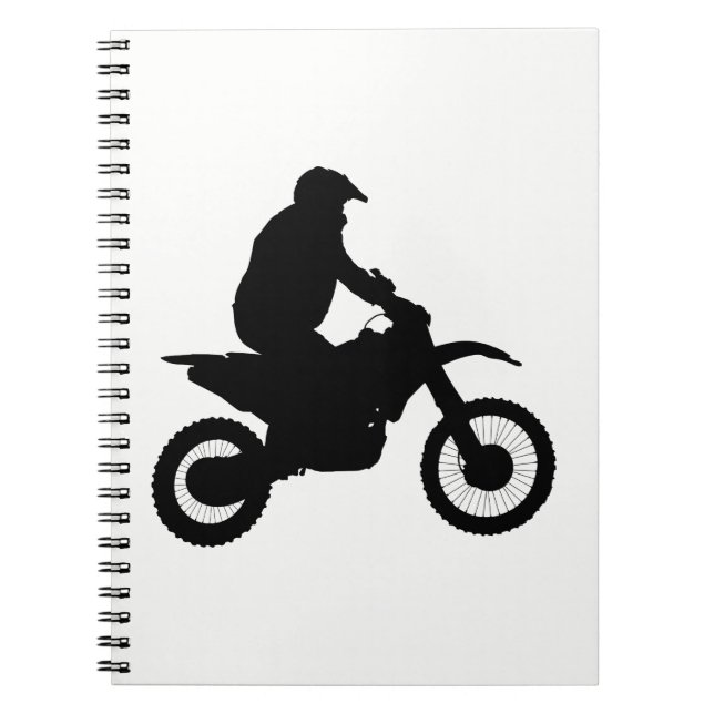 Caderno Espiral Motocross Silhouette (Frente)