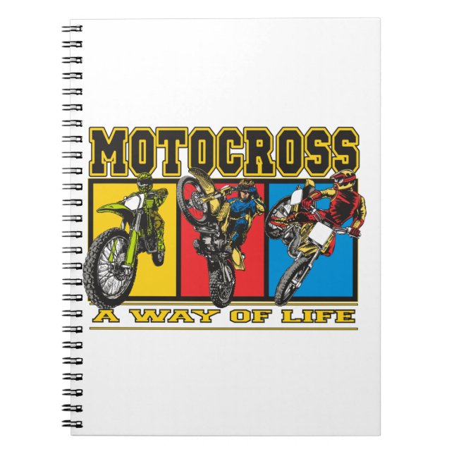 Caderno Espiral Motocross um modo de vida (Frente)