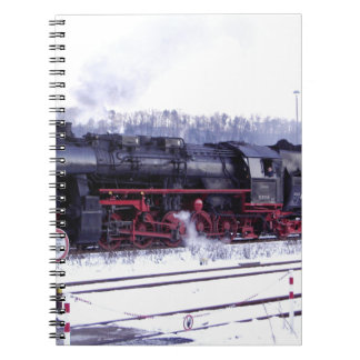 Caderno Espiral motor da estação da locomotiva railway do trem do