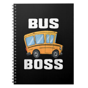 Caderno Espiral Motorista de Ônibus da Escola de Barramento Funny