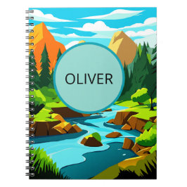 Caderno Espiral Mountain Landscape Notebook, Oliver Adventure Note