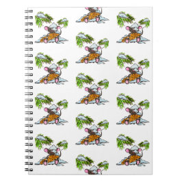 Caderno Espiral Mouse de Natal e Ano Novo com cone