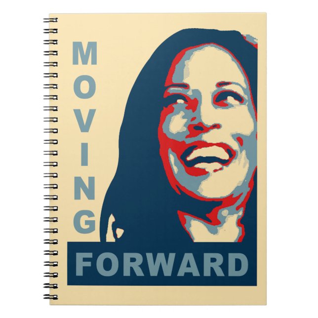 CADERNO ESPIRAL MOVING FOWARD KAMALA HARRIS 2024 (Frente)