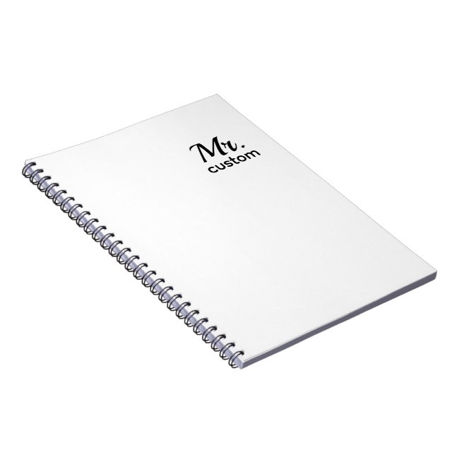 Caderno Espiral Mr. Custom Notebook – Spiral Photo Notebook (Lado Direito)
