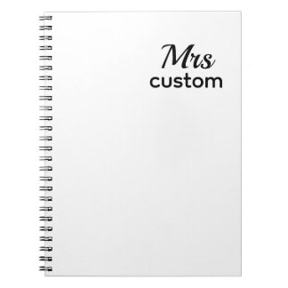 Caderno Espiral Mrs. Custom Notebook – Personalized Name