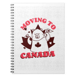 Caderno Espiral Mudando para o Canadá
