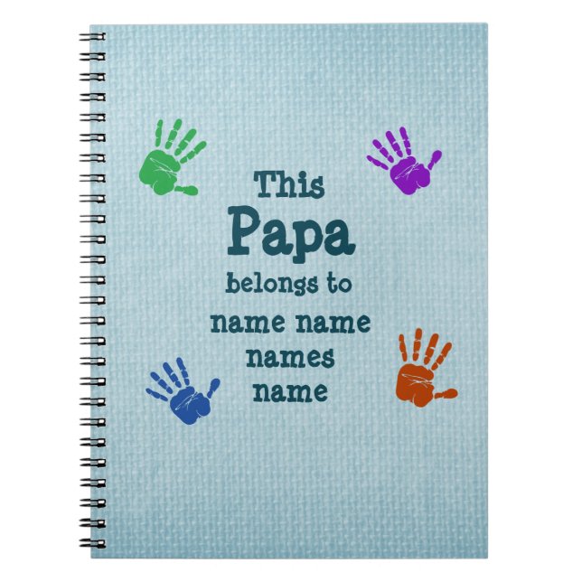 Caderno Espiral Mude qualquer nome que este Papa pertença a... Avô (Frente)