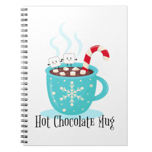 Caderno Espiral Mug de chocolate quente